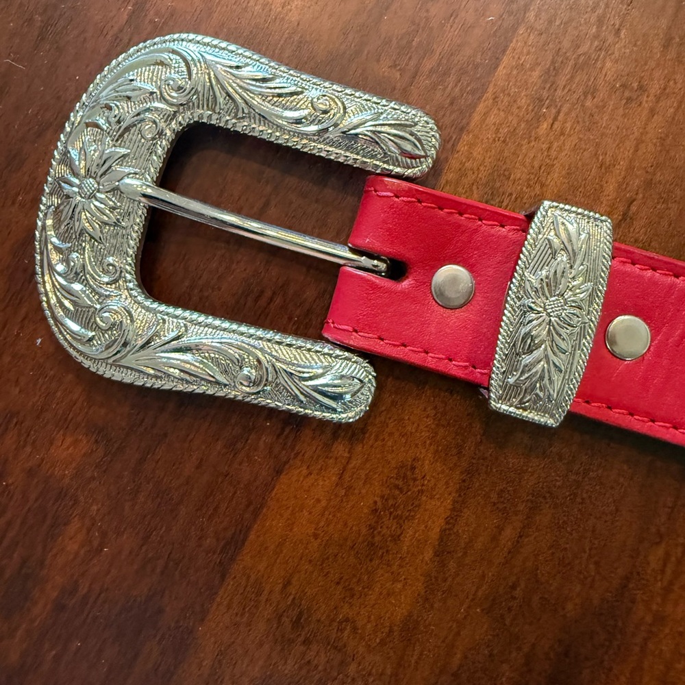 3D kids Belt with Silver Buckle
